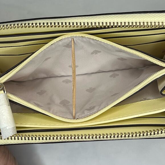 Kate Spade New York Staci Large Continental Wallet in Lemon Fondant - Picture 4 of 10